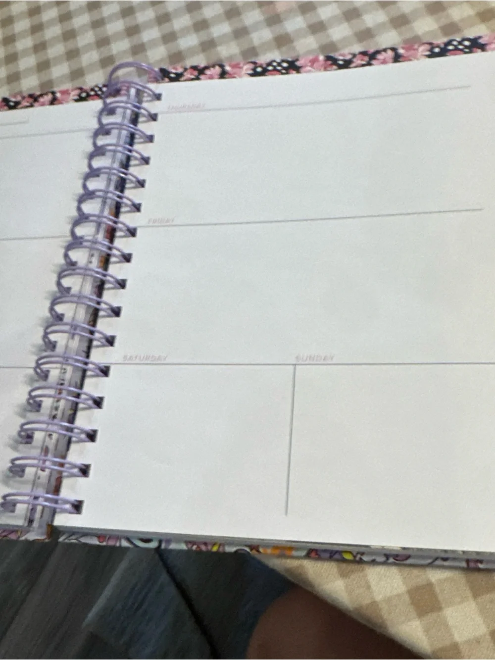 Vera Bradley Non-Dated Large Spiral Planner - Lavender Paisley